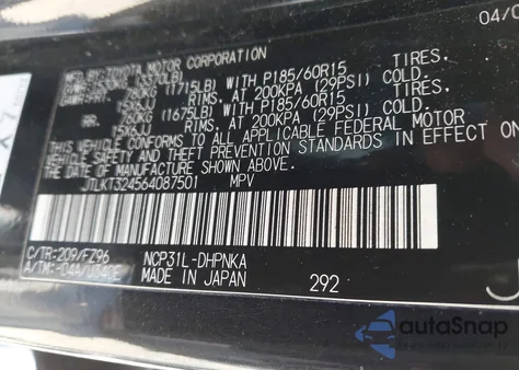 2006 Scion Xb from USA, damaged, VIN JTLKT324564087501